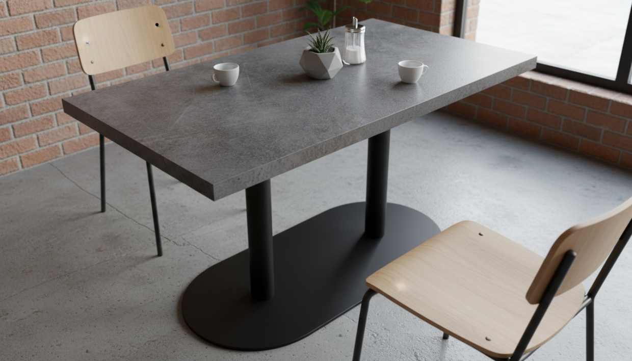 Столешница HPL на основе МДФ (Прямоугольная) Бетон_6