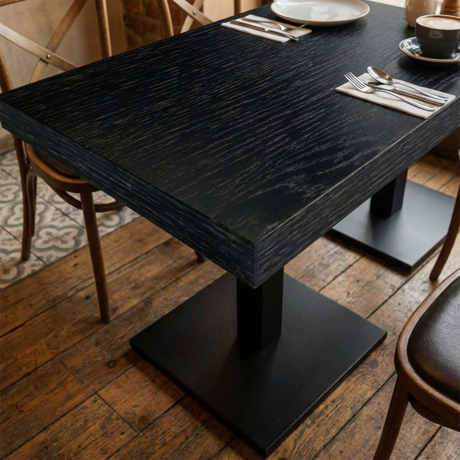 Столешница шпон дуба на основе ВЛАГОСТОЙКОГО МДФ (Прямоугольная) Черный_15